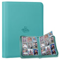 Trading Card Binder 9 Pocket, 360 Pockets Card Collection Binder - color: Turquoise