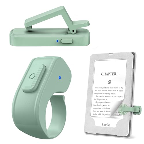 Page Turner Ring for Kindle,Remote Control for iPhone iPad Tablets eReaders - color: Green