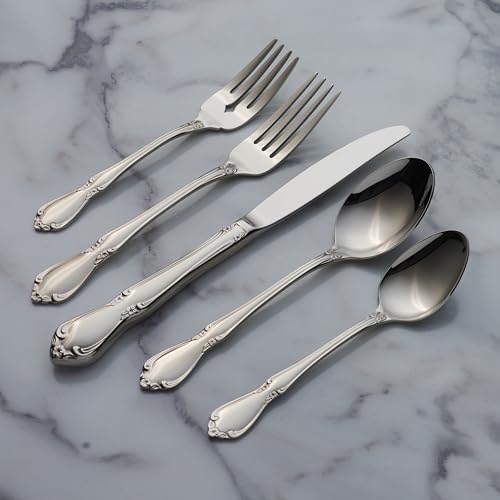 Oneida Flatware Chateau 18/10 Silverware Set for 1, 5-Piece - style: 5-Piece Flatware Set