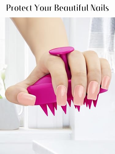 HEETA Scalp Massager Hair Growth Scrubber for Dandruff Removal Hair Care - color: Hot Pink