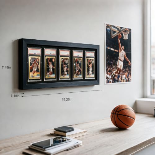 Sports Anime Game Card wall Greded Display Case Holds 5Card - 3P - size: 5-Card-3Pack-Graded