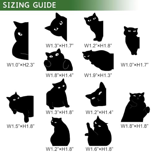 Yasest Magnetic Bookmarks-18 Pcs Bookmarks Black Cat Gifts for Book Lovers - style: ABC