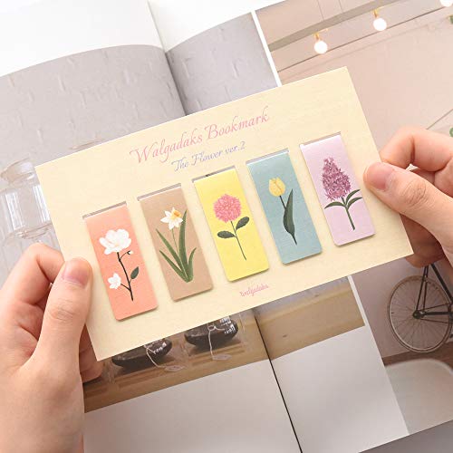 Monolike Magnetic Bookmarks The Flower Ver.2, Set of 5 - color: The Flower Ver.2
