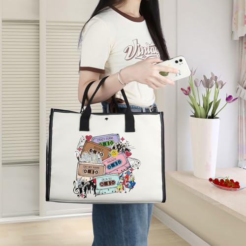 WZMPA Korean Group Fans Tote Bag Concert Fans Gift South Korea Singer Reusable Grocery Bag Concert Merchandise - color: My Name-tb