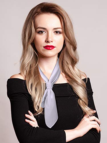 SATINIOR Square Neck Scarf Women - color: Grey, size: 23.6 x 23.6 inches