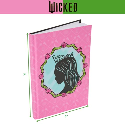 Innovative Designs Wicked Journal Set with Pen & Puffy Sticker Sheet, 5 x 7 Hardcover Lined Notebook, Glinda Journal