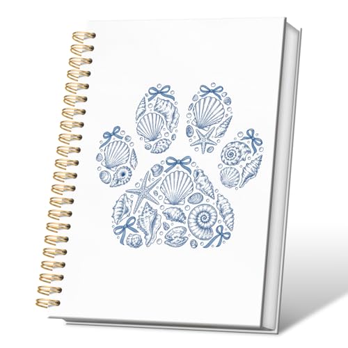 VONTP Seashell Beach Notebook, Dog Gifts For Women, 5.5x8.3 Inch - color: 007-Shell