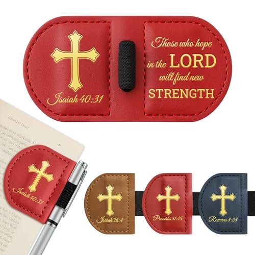Personalized Magnetic Bookmarks,Bible Bookmark(Red,Isaiah 40:31) - color: Red, size: Isaiah 40:31