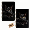 2 Pcs Cat A5 Spiral Notebook, Cute Cats College Ruled Spiral Notebook - color: Multicolour 0001