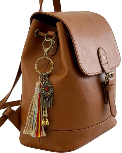 Boho Keychain, Tassels, Purse Charms for Handbags, Gift for Women - color: Bronze