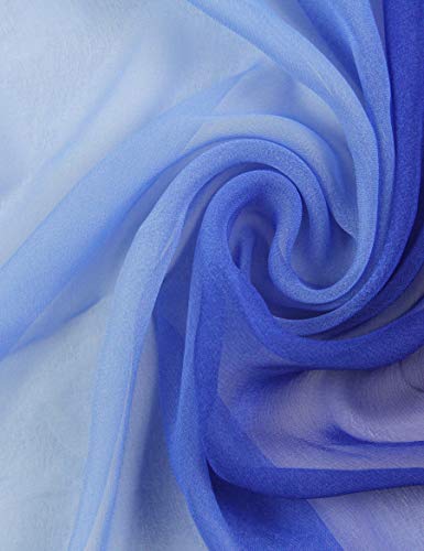 PANTONIGHT Long Chiffon Sheer Scarf Gradient Shaded Colors Lightweight Scarf For Womens - color: Col 704