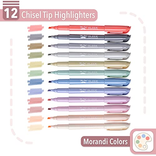 Mr. Pen- Highlighters, 12 Pack, Morandi Colors, Chisel Tip, Quick-Dry - color: Morandi, size: 12 Pack