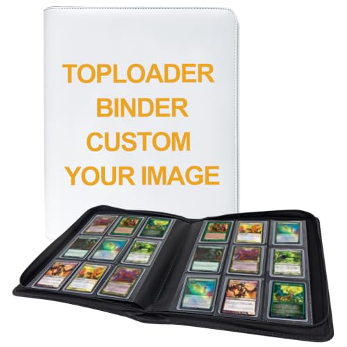Custom Toploader Binder 9 Pocket PU Leather, 360 Toploaders - color: Custom Toploader Binder-360, size: 4 Pocket