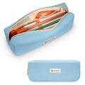 FINPAC Pencil Case, Corduroy Aesthetic Makeup Bag - color: Ocean Blue