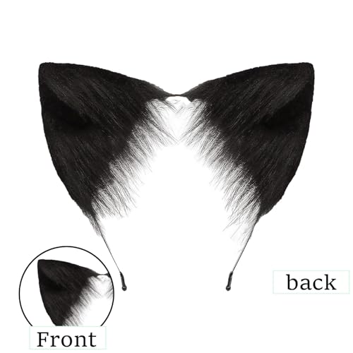 Bear Ears Cute Headband Fluffy Grizzly Hairband, Animal Ear Head Wear for Valentines Halloween Christmas Party - style: Fox Ears