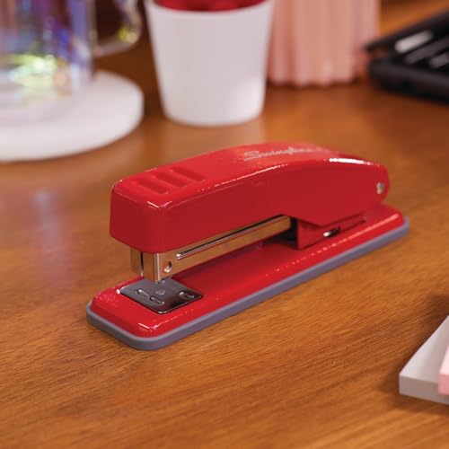 Swingline Stapler, Cub Compact Desktop Stapler, 20 Sheet Capacity, Metal, Rio Red (S701070) - color: Red