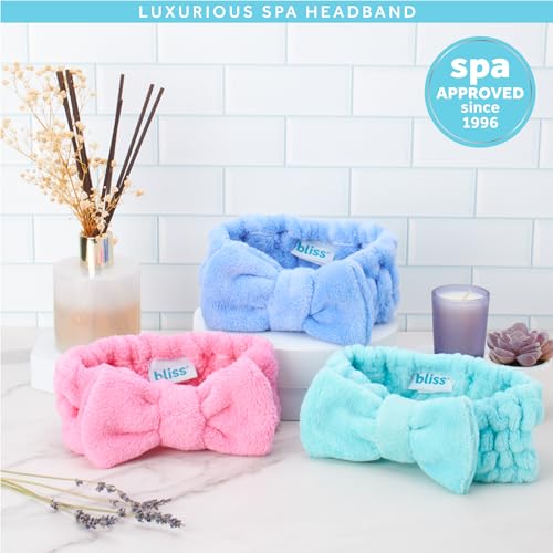 Bliss Microfiber Spa Headband for Face Washing - 2-Pack - Hydrating Formula - size: 1 Count (Pack of 2)