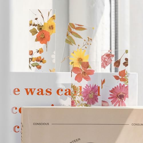 4 Pack 20 Sheets Flower Bookmark, Very Suitable for Women Bookmarks, Bookmarks Gifts