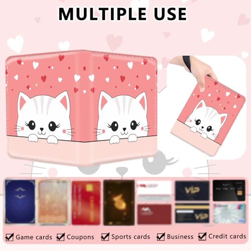 4 Pocket Trading Card Binder, Holds 400 Cards, Zipper Binder - color: Cute Kitten