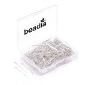 BEADIA Open Eye Pins Silver Head Pins for DIY Jewelry Making 30mm 300pcs - color: Silver, size: 30mm
