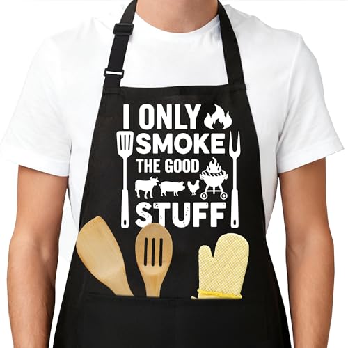 Funny Aprons for Men，Women - color: I Only Smoke the Good Stuff