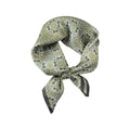 100% Pure Mulberry Silk Scarf 21" Women Square Scarf Neckerchief Headscarf - color: Light Green Pattern
