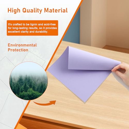 Guakicae 100 Sheets Purple Cardstock 8.5 x 11 Craft Paper 75lb - color: Purple, size: 100 Sheets