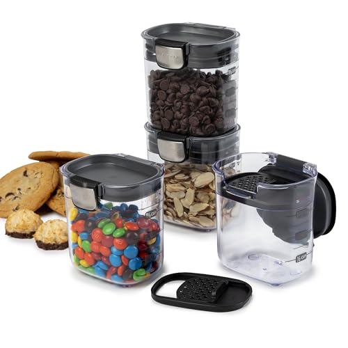 Progressive PKS-401 1.5 Cup Mini Prokeeper+ Airtight Silicone Seal Storage Container Great For Spices & Baking Acessories (4- Piece) - size: 4- Piece