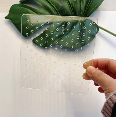 Acrylic Sashiko Stencil,Sashiko Embroidery Pattern,Quilt Stitch Mold,Small Needle Embroidery for Manual DIY Tool Template (Cross Dots) - style: Cross Dots