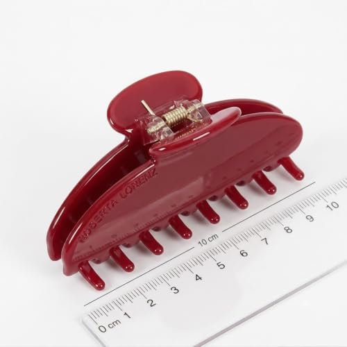 Luxury Hair Claw Clip Premium Acetate Strong Hold 4 Inch (Ruby Red) - color: Ruby Red
