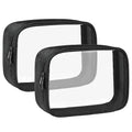 Moyad TSA Approved Toiletry Bag Clear Quart Size Travel Bags Makeup Bag - color: Black, size: 2 Pack