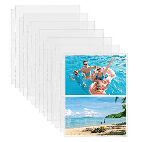 Fabmaker 30 Pack 5x7 Photo Sleeves for 3 Ring Binder, Hold 120 Photos - size: 5x7 inch 2 pocket