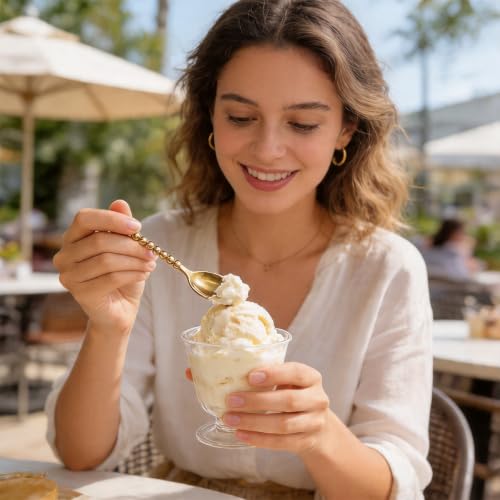 Premium 120-Piece Gold Mini Dessert Spoons with Beaded Handle, 4.4 Inch - color: 120pcs Gold Spoons