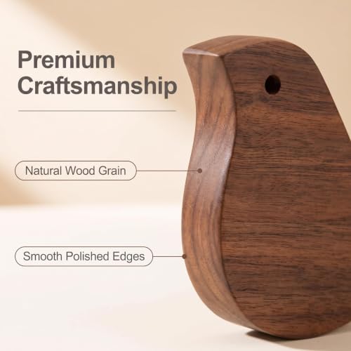 Wood Bird Shape Business Card Holder for Desk,Wooden Name Card Holder - color: Walnut Bird Shape