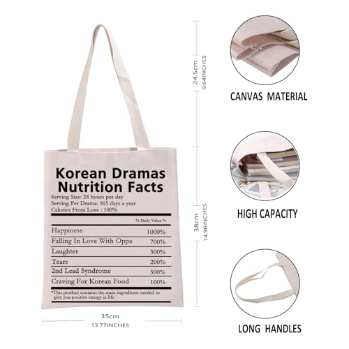 G2TUP Korean Drama Lover Gift - Tote Bag for Korean Drama Fans and Addicts