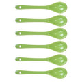 6 pcs Porcelain Egg Spoons Tea Spoon Ceramic Spoons 4.7 inch Coffee Dessert Yogurt Tea Milky Green - style: Green