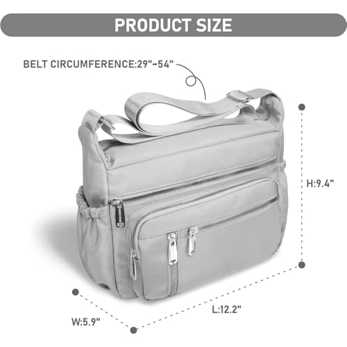 NPBAG Crossbody Bag for Women, Shoulder Purse Handbag Messenger Bag, Trendy Pocketbooks, Waterproof and Multi-Pockets - color: Peony