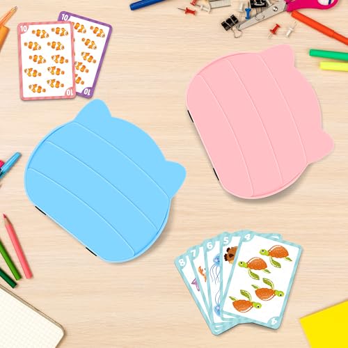 Card Holders for Playing Cards, 2 Pack Playing Card Holder (Blue & Pink) - color: Blue & Pink