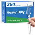 Dealusy 360 Count Clear Plastic Spoons Disposable - color: Clear
