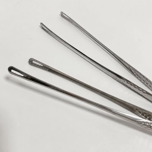 Korean BBQ Tongs 11 Inch 304 Stainless Steel Cooking Tweezers 2 Pcs