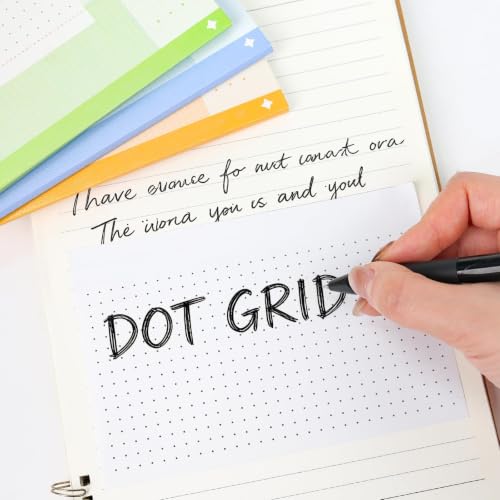 3-Pack Mixed Sticky Notes Set (Grid, Dotted, Lined) 4x6 Inch