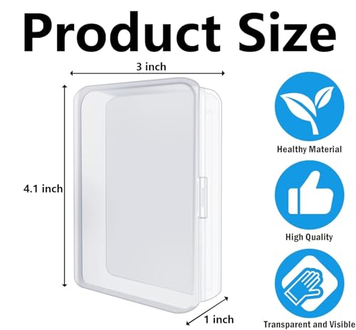 4 Pcs Playing Card Cases, Clear Plastic Card Deck Box, Plastic Trading Card Storage Box for Game Card,Bank Cards,Base Ball Trading Cards, Business Cards