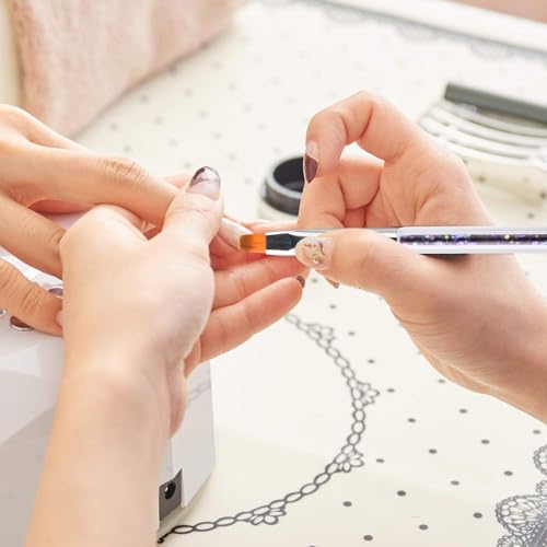 Nail Art Brushes, 9 Pcs Nail Brush Set with Liner Brush and Dotting Pens - color: 9PCS Nail Brush Set