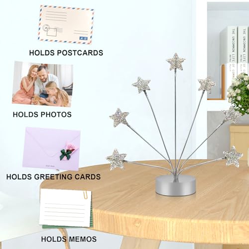7-Branch Family Desktop Photo Tree Holder Clip Round Base