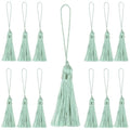 48Pcs Mini Bookmark Tassels Handmade Keychain Silky Tassel - color: Light Blue