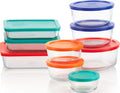 Pyrex Simply Store (9-Pack) Mixed Sized Glass Food Storage Set - size: 9 Pack (Mixed)