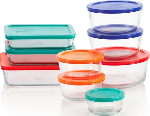 Pyrex Simply Store (9-Pack) Mixed Sized Glass Food Storage Set - size: 9 Pack (Mixed)