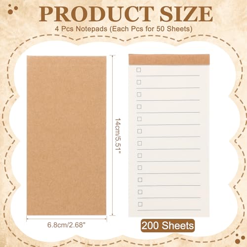 PATIKIL Portable Field Notes, 4 Pcs Small Notepads 50 Sheets Pocket Notebooks Memo Books to Do List Organizer Planner Daily for Work Office Journey, Planner - style: Planner