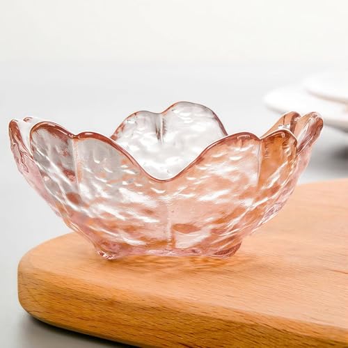 Amber Crystal Flower Jewelry Ring Dish, Clear Trinket Bowl, Cute Nightstand Decor Ring Holder for Women, Home Decor Gifts for Women, Wedding, Birthday, Mother's Day - color: Crystal Amber