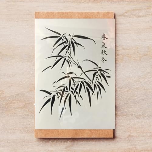 TIAMECH A4 Reusable Bamboo Stencil for Painting - style: Bamboo